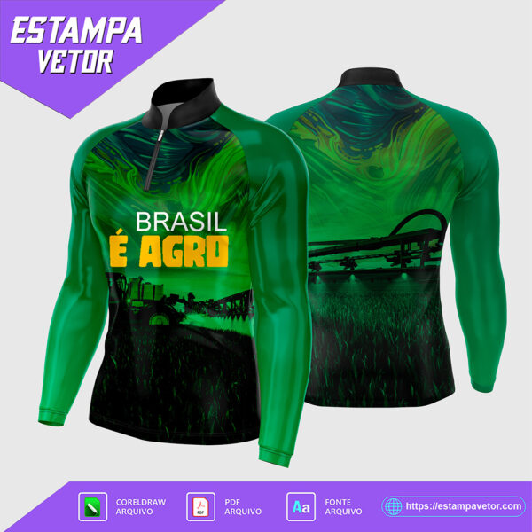 Design vetorial da Arte Vetor Camisa AGRO - O Brasil é Agro 2025, editável em Corel Draw X7 e PDF
