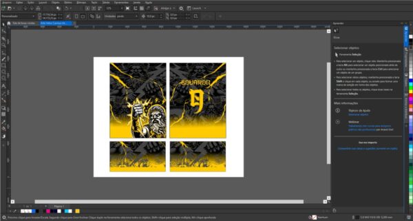 Arte Vetor Camisa Interclasse Zeus Amarelo 2025 - Image 2