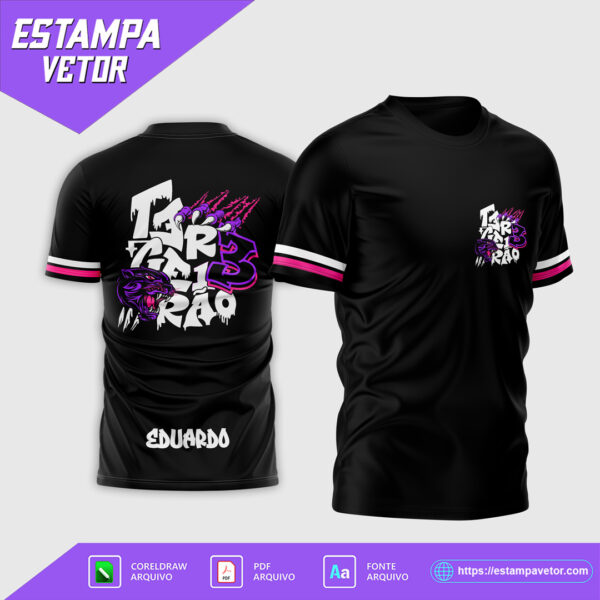 Design vetorial da Arte Vetor Camisa Terceirão Pantera Negra 2025, editável em Corel Draw X7, PDF e Fonte TTF