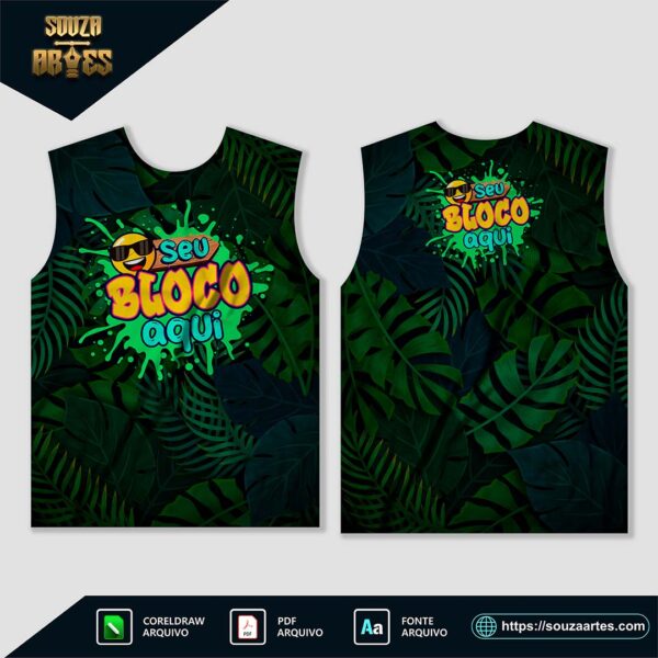 arte camisa abadá bloco carnaval 2025 sublimação - modelo 01