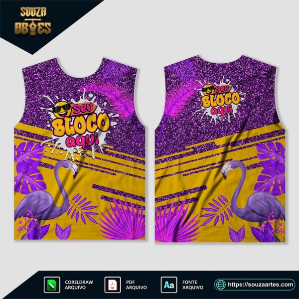 arte camisa abadá bloco carnaval 2025 sublimação - modelo 12