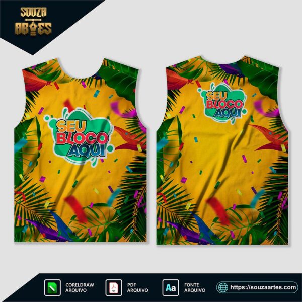 arte camisa abadá bloco carnaval 2025 sublimação - modelo 13