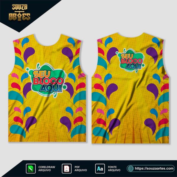 arte camisa abadá bloco carnaval 2025 sublimação - modelo 15