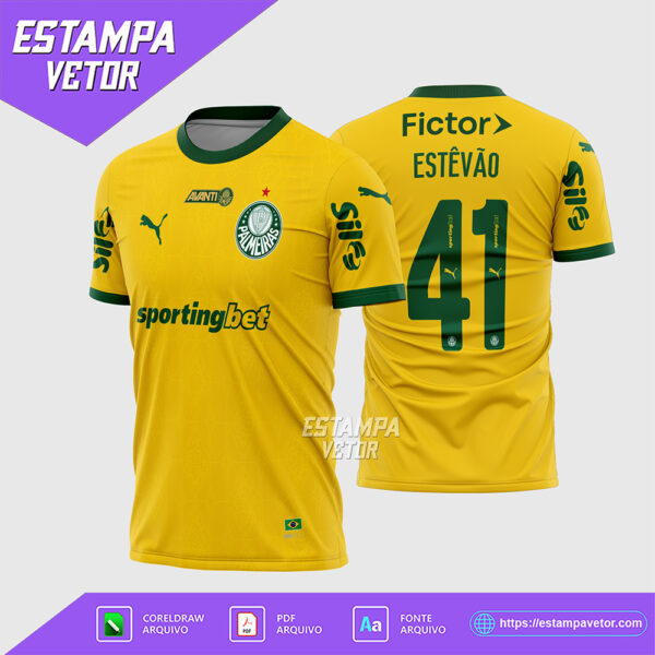 Arte Vetor Camisa Palmeiras Terceira 2025 - 2026 Corel Draw X7 para sublimação