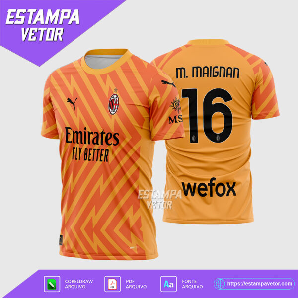 arte vetor camisa ac milan goleiro 2023-24 - Image 3