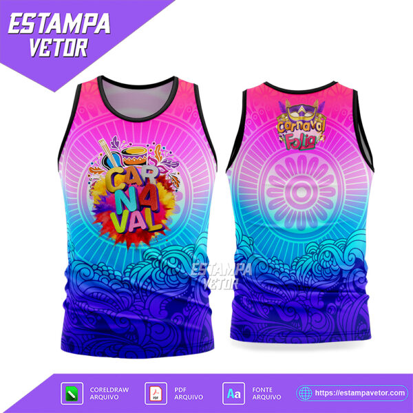 Arte Vetor Camisa Abadá Bloco Carnaval 2026 Corel Draw X7 para sublimação