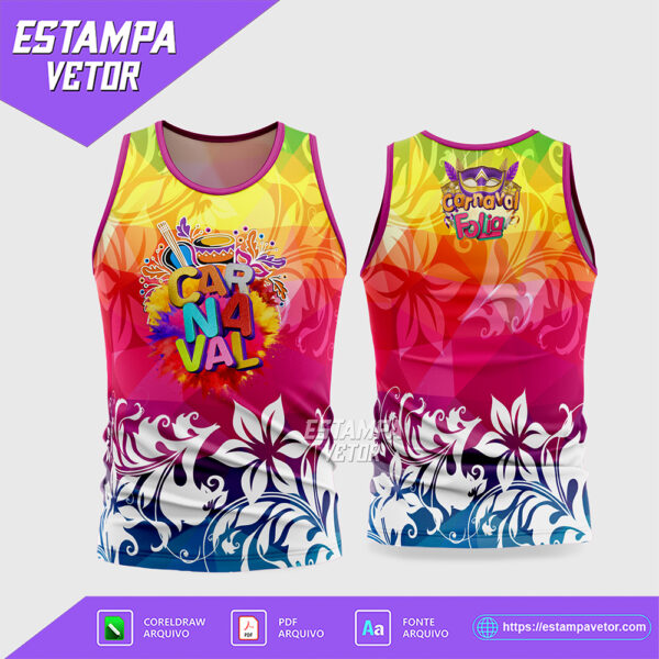 Arte Vetor Camisa Abadá Bloco Carnaval 2026 Corel Draw X7 para sublimação