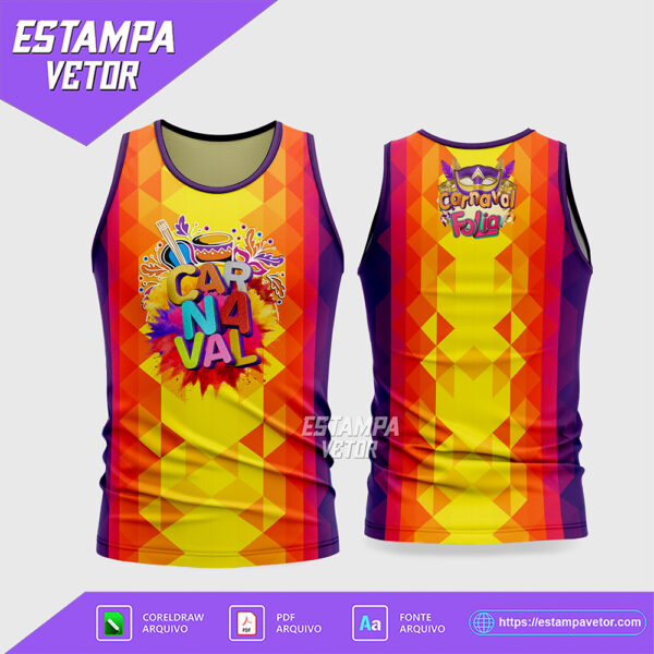 Arte Vetor Camisa Abadá Bloco Carnaval 2026 Corel Draw X7 para sublimação