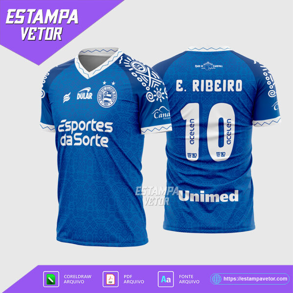 Arte Vetor Camisa Bahia Consciência Negra 2024 2025 Corel Draw X7 para sublimação