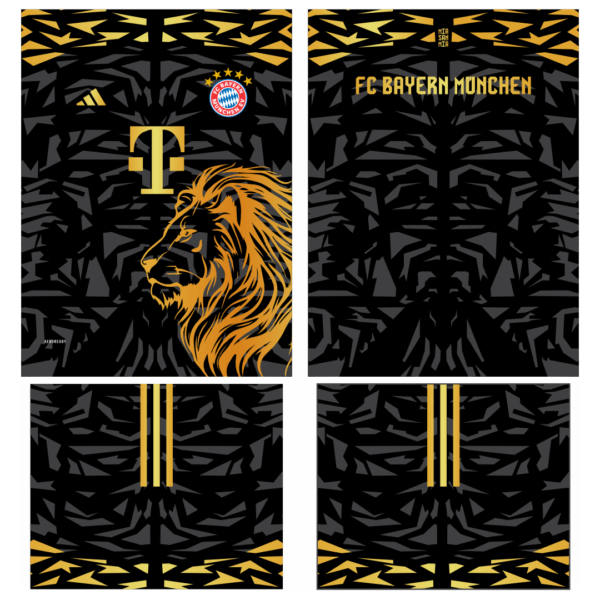 arte vetor camisa bayern de munique conceito leão dourado 2024 - Image 2