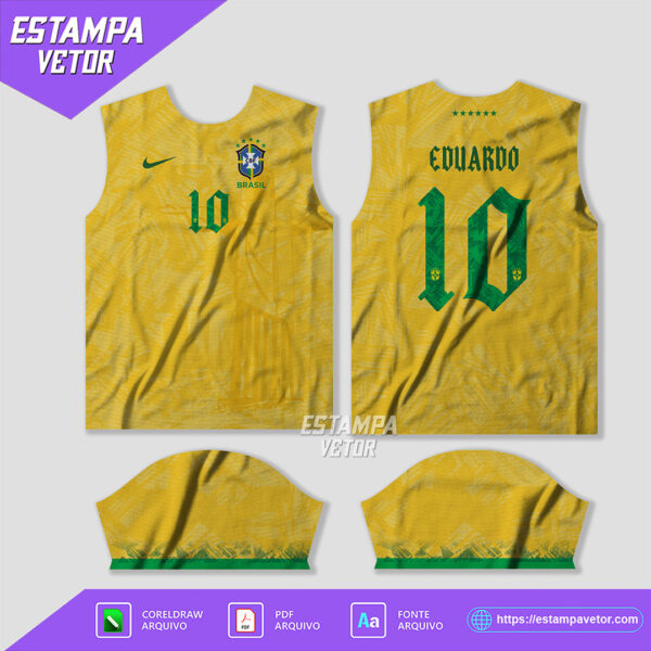 Arte Vetor Camisa Brasil Conceito Sertão Black em Corel Draw X7
