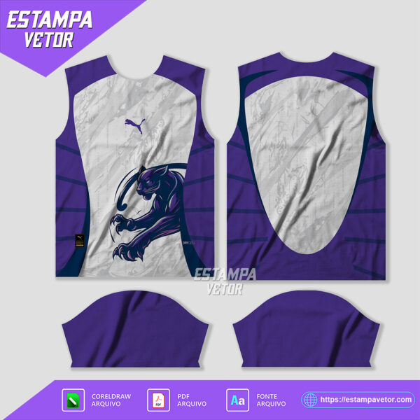 Arte Vetor Camisa Conceito Puma 2025 Corel Draw para sublimação e design esportivo