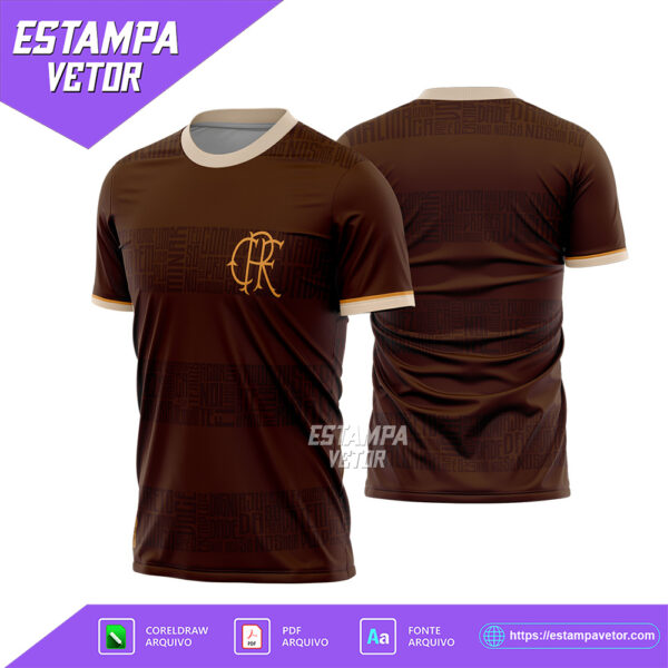 Arte Vetor Camisa Flamengo Consciência Negra 2024 - 2025 Corel Draw X7 para sublimação