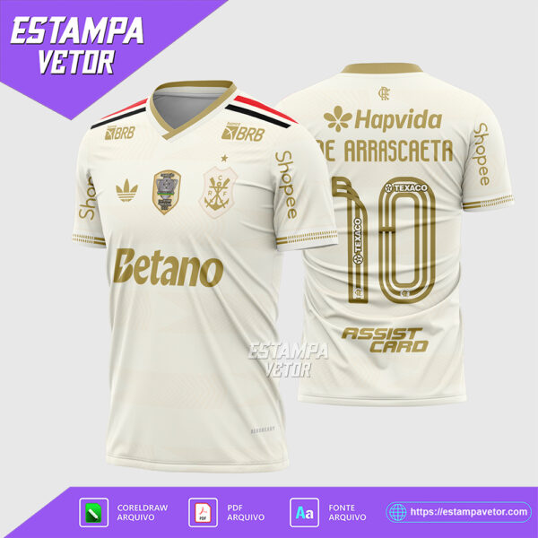 Arte Vetor Camisa Flamengo Terceira 2025 - 2026 Corel Draw X7 para sublimação