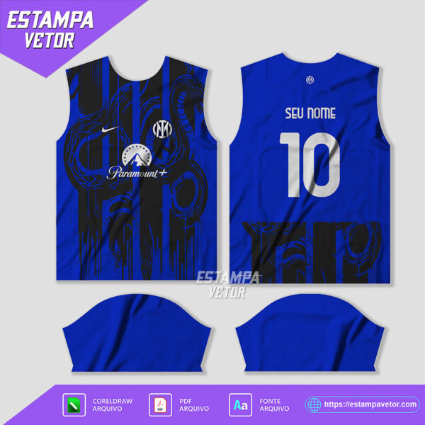 Arte Vetor Camisa Inter De Millão Conceito Cobra 2024 - 25 em Corel Draw X7