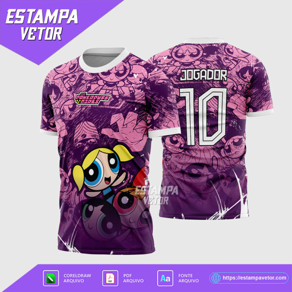 Arte Vetor Camisa Interclasse Meninas Superpoderosas 2026 Corel Draw X7 para sublimação