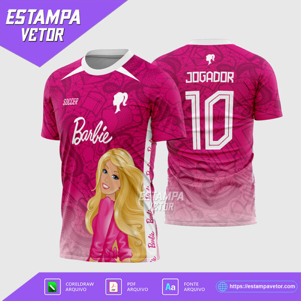 Arte Vetor Camisa Interclasse Barbie 2026 Corel Draw X7 para sublimação