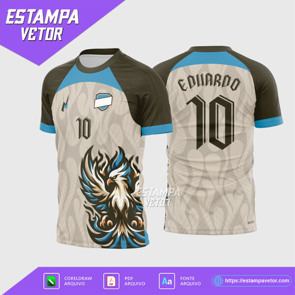 Arte Vetor Camisa Interclasse Fênix Flames Corel Draw X7 para sublimação