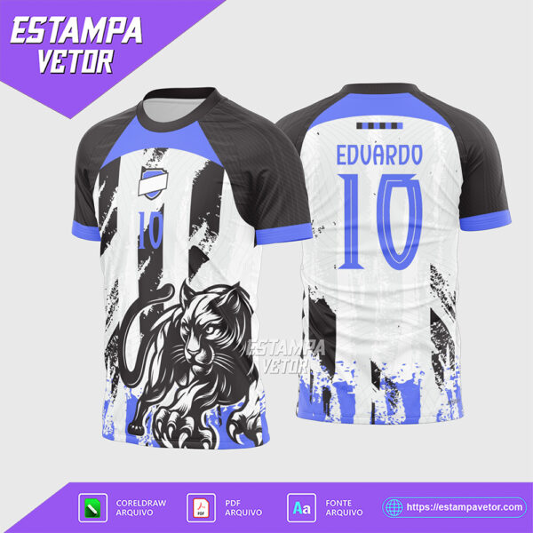 Arte Vetor Camisa Interclasse Pantera Negra com Roxo 2025 Corel Draw X7 para sublimação
