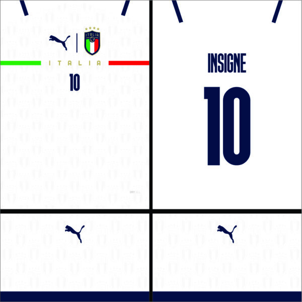 camisa italia euro 2021 - arte vetor + fonte ttf - Image 2