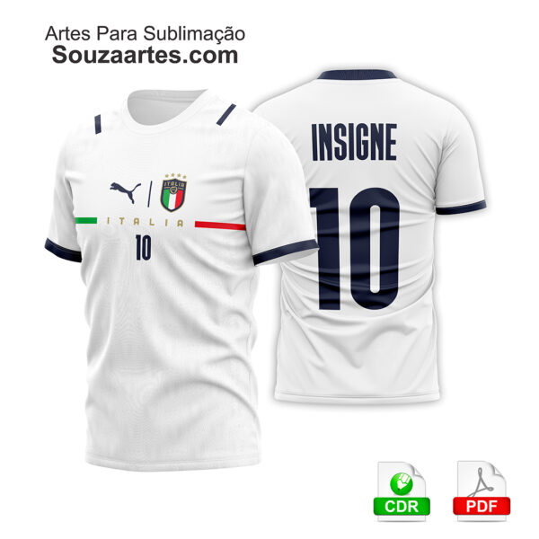 camisa italia euro 2021 - arte vetor + fonte ttf