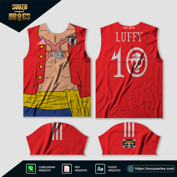 arte vetor camisa japão luffy conceito 2024