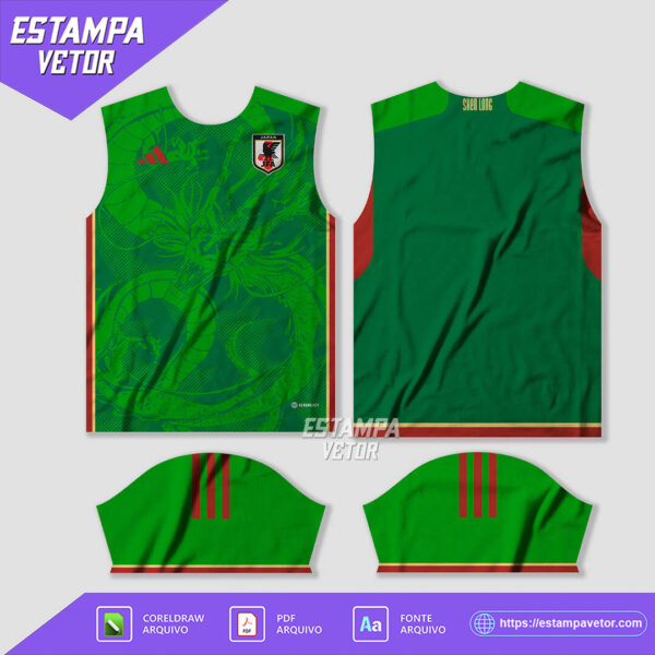 Design de arte vetorial para camisa com o conceito Shen Long 2023, disponível nos formatos Corel Draw X7 e PDF.