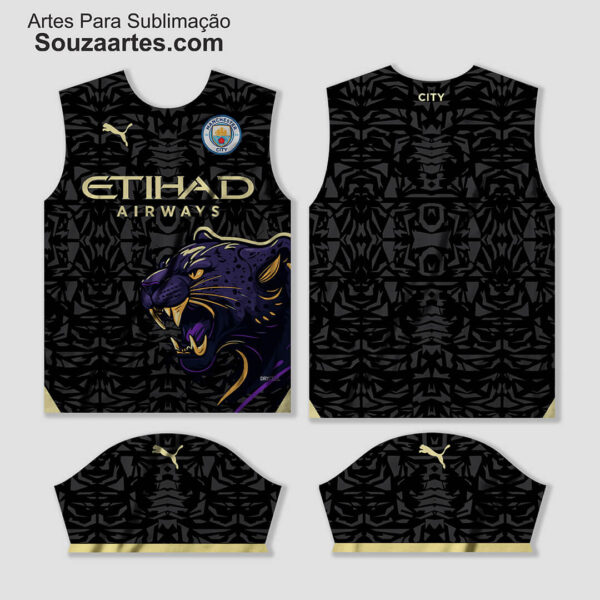 arte vetor camisa manchester city pantera 2024
