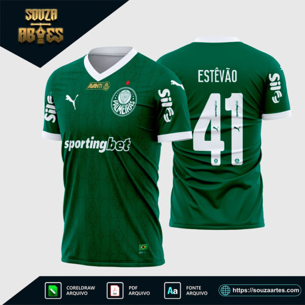 arte vetor camisa palmeiras titular 2025 2026