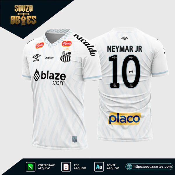 arte vetor camisa santos titular 2025 - 2026