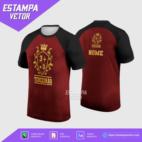 Arte Vetor Camisa Terceirão em Corel Draw X7 para formandos e turmas de terceiro ano