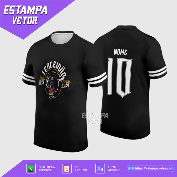 Arte Vetor Camisa Terceirão em Corel Draw X7 para formandos e turmas de terceiro ano