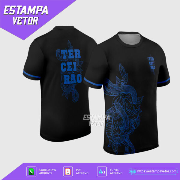 Arte Vetor Camisa Terceirão em Corel Draw X7 para formandos e turmas de terceiro ano