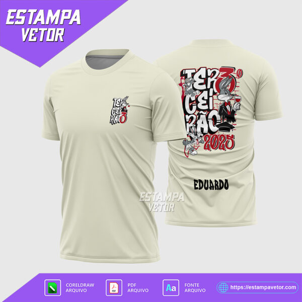 Arte Vetor Camisa Terceirão Pernalonga 2025 Corel Draw X7 para sublimação