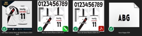 arte vetor camisa vasco da gama reserva 2024 - 2025 - Image 3