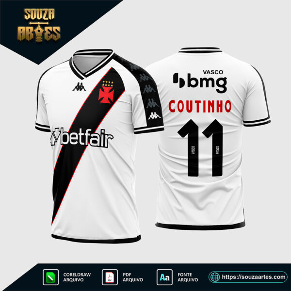 arte vetor camisa vasco da gama reserva 2024 - 2025