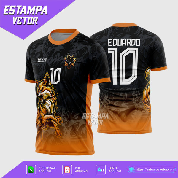 Arte Vetor Camisa Interclasse Raposa do Brasil Corel Draw X7 para sublimação