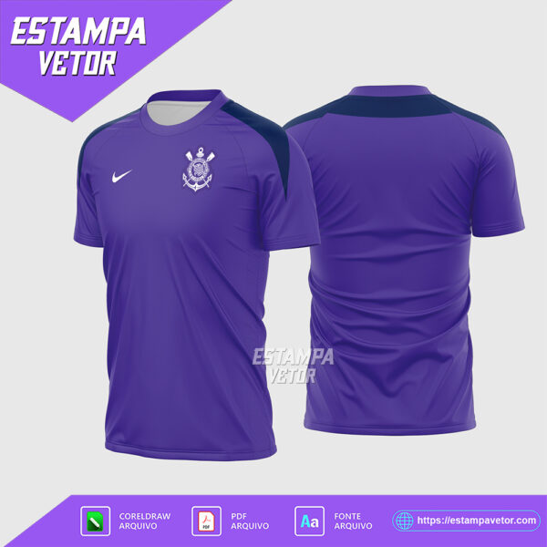 Arte Vetor Camisa Corinthians Treino 2025 2026 Corel Draw X7 para sublimação