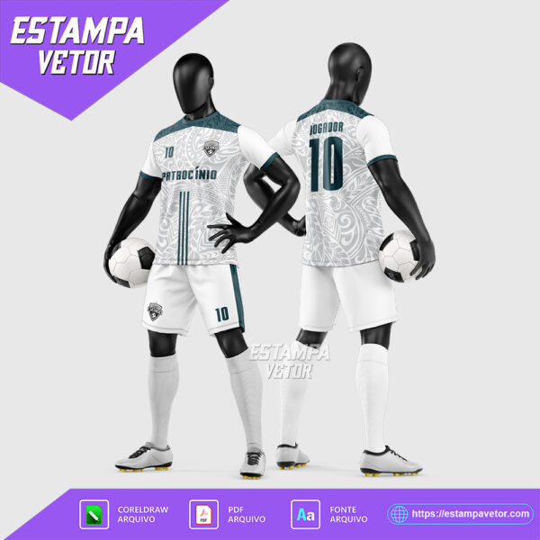 Arte Vetor Camisa e Short para Uniforme de Futebol Amador