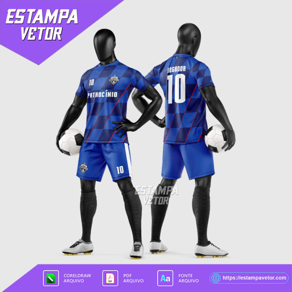 Arte Vetor Camisa e Short para Uniforme de Futebol Amador