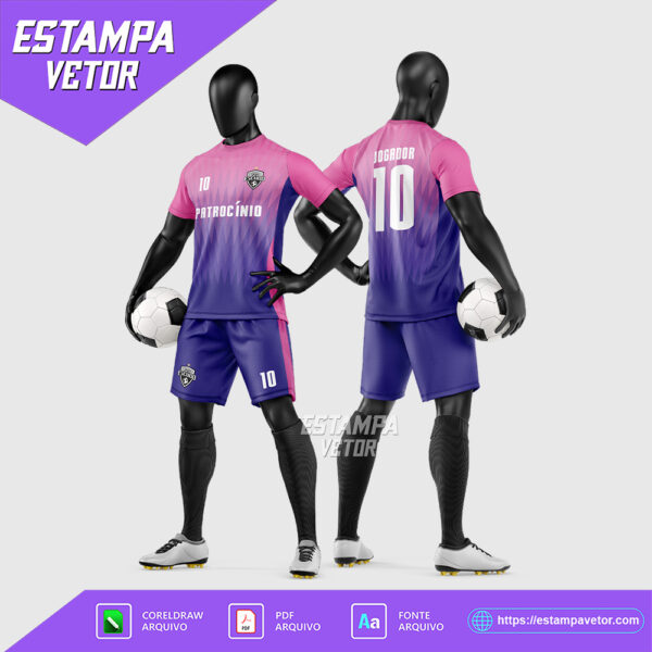 Arte Vetor Camisa e Short para Uniforme de Futebol Amador