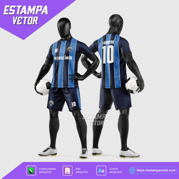 Arte Vetor Camisa e Short para Uniforme de Futebol Amador