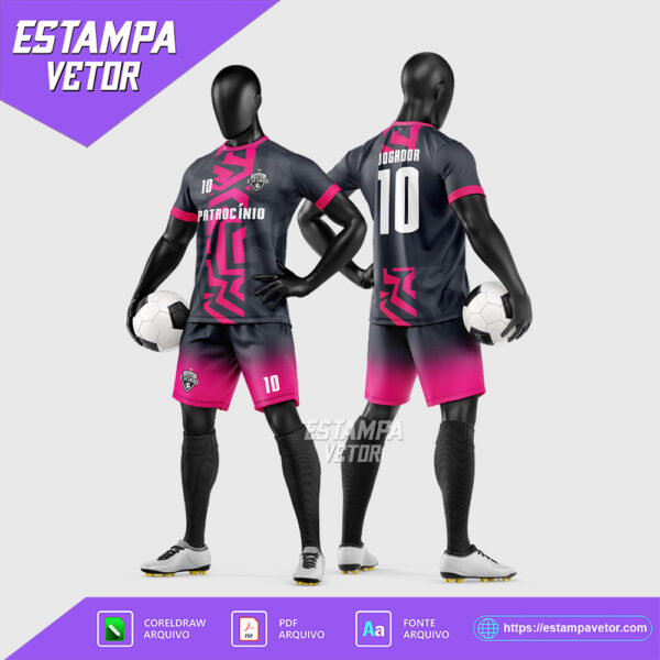 Arte Vetor Camisa e Short para Uniforme de Futebol Amador