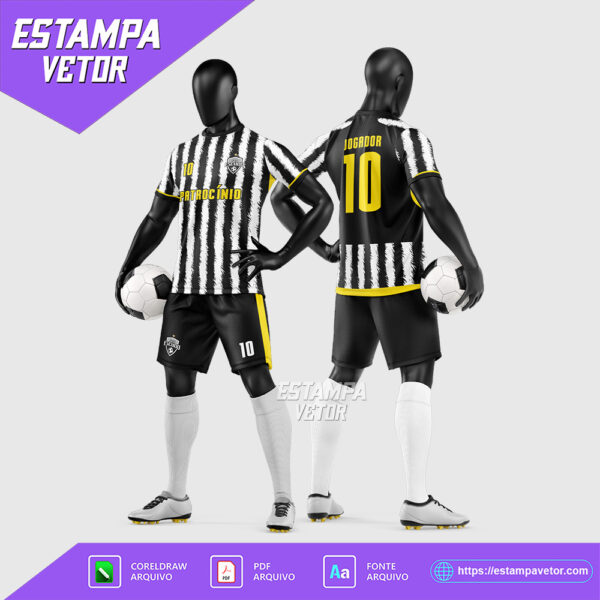Arte Vetor Camisa e Short para Uniforme de Futebol Amador
