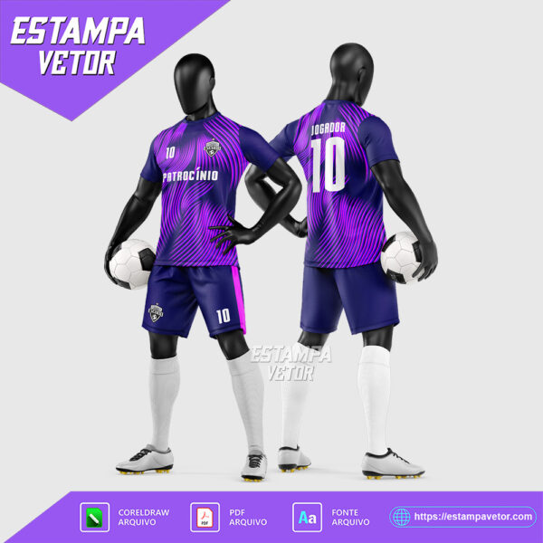 Arte Vetor Camisa e Short para Uniforme de Futebol Amador