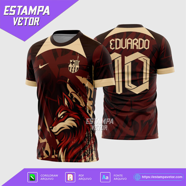 Arte Vetor Camisa Interclasse Raposa Corel Draw X7 para sublimação
