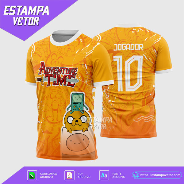 Arte Vetor Camisa Interclasse Hora de Aventura Corel Draw X7 para sublimação