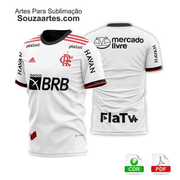 camisa flamengo visita 2022-2023-arte vetor