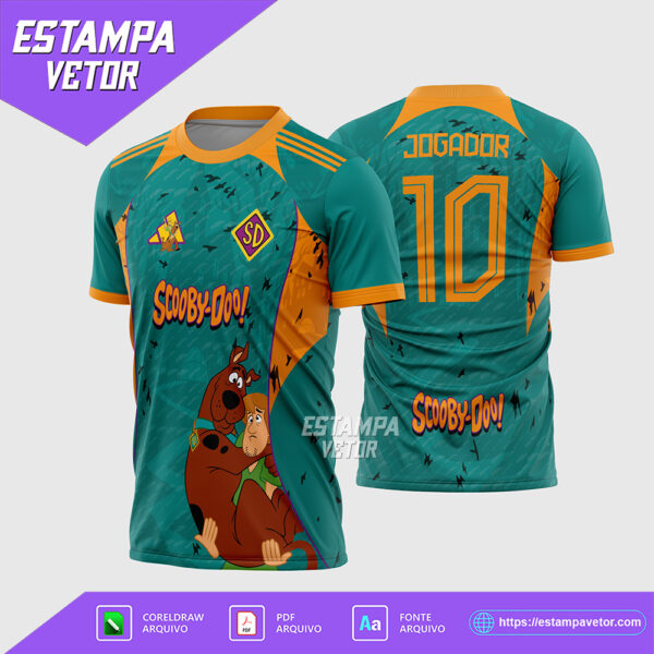 Estampa Vetor Camisa Interclasse Scooby-Doo Corel Draw X7 para sublimação