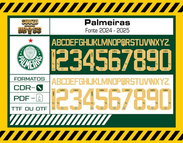 nova fonte palmeiras 2024 - 2025 ttf - cdr - pdf